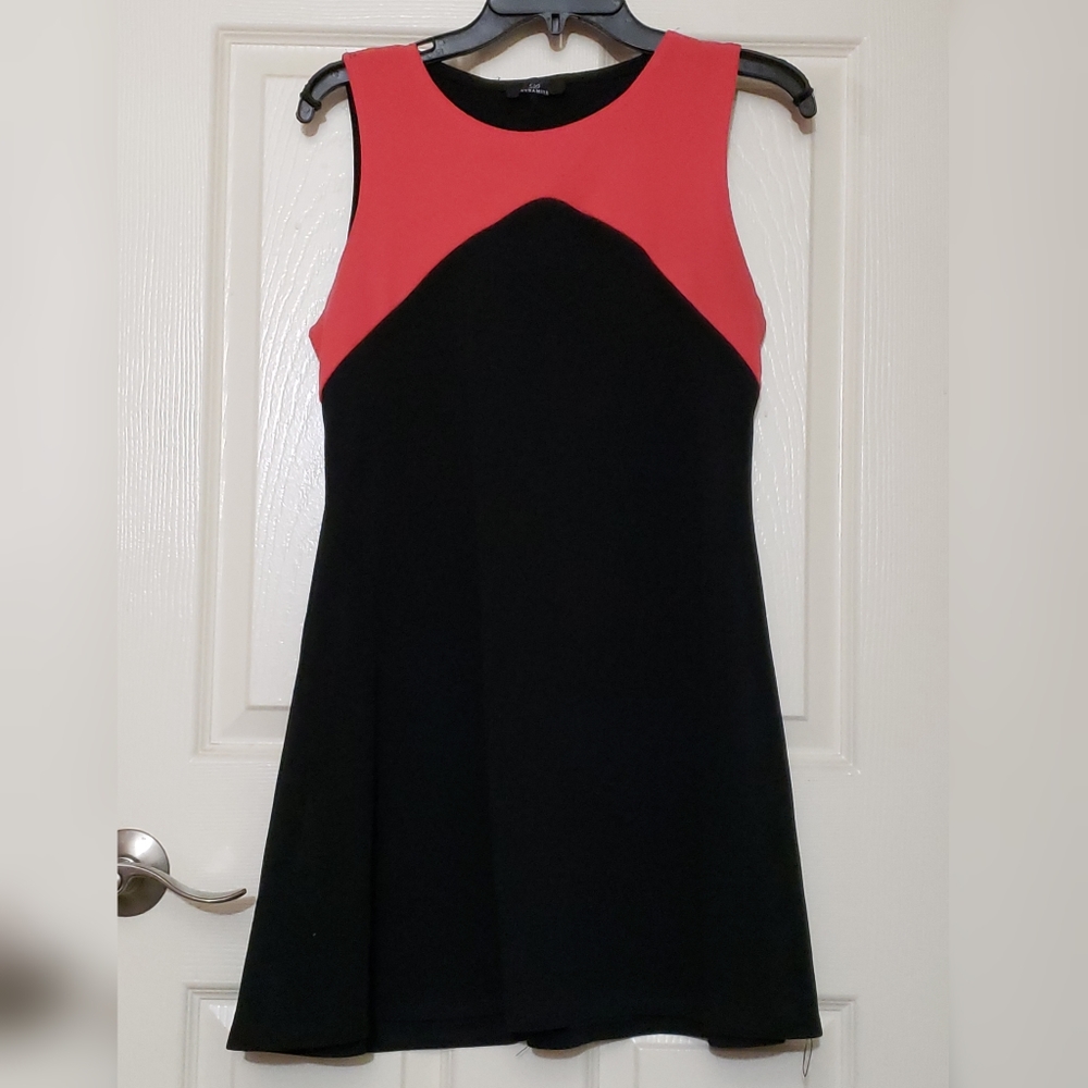 Women's black dress orange & black dress s size